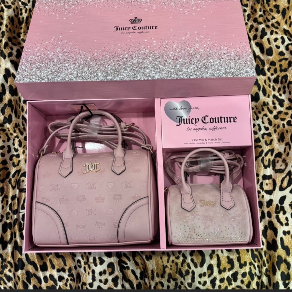 Juicy Couture Light Pink Satchel Bag Set
